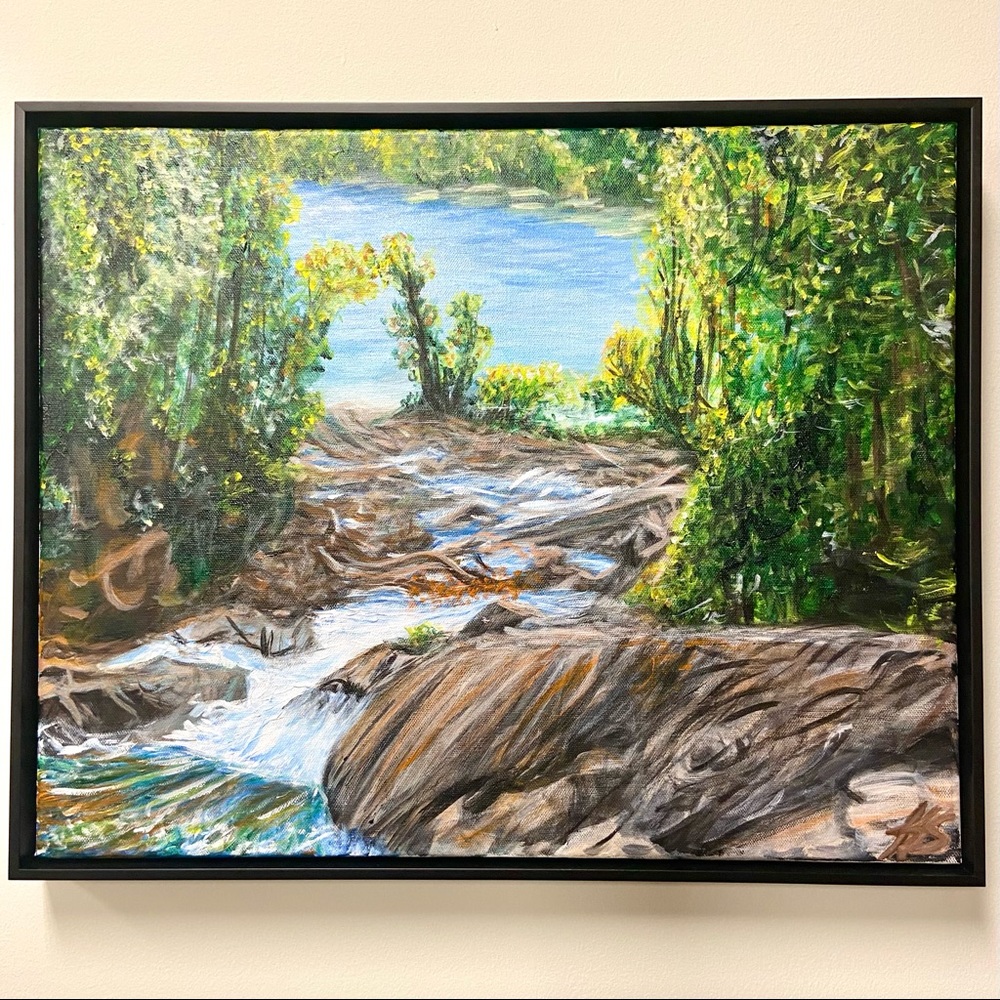 Original Artwork Acrylic Painting ~ Ragged Falls